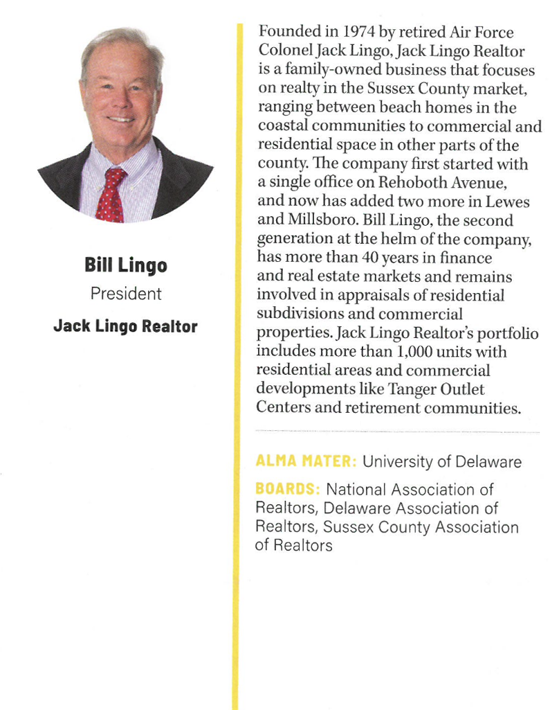 BillLingo222 Bill Lingo Featured in Delaware Business Times: 222 Delaware Publication - Jack Lingo REALTOR BillLingo222